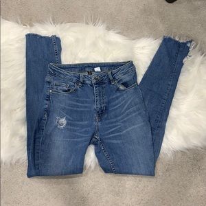 H&M Skinny High Waisted Light Wash Jeans